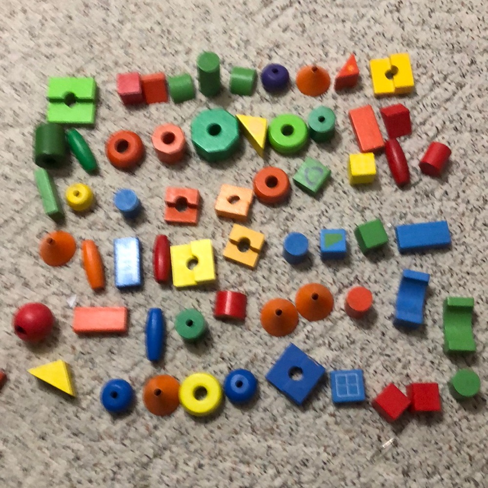 61 assorted wood blocks